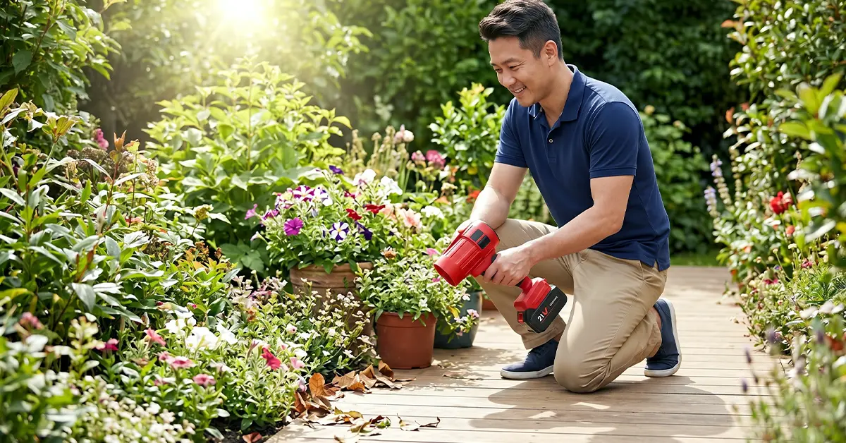 The Compact Power Blower That's Making Yard Cleanup Faster Than Ever